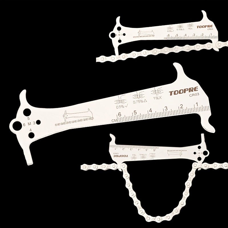 1pcs 3 In 1 Chain Ruler With Chain Hook Screw Measurement Chain Loss Measurement For Bicycle