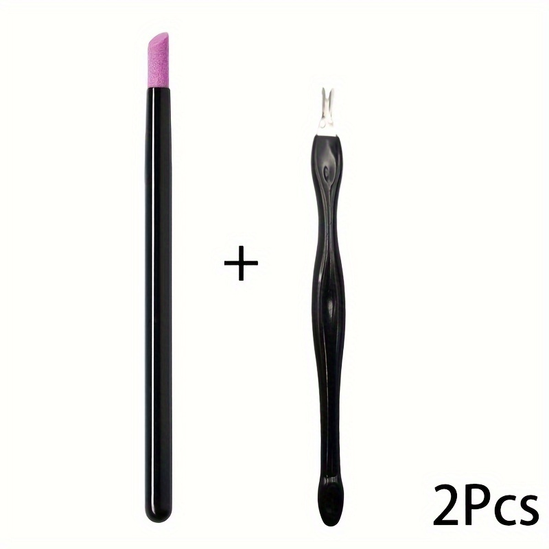 2pcs Professional Cuticle Pusher Trimmer For Manicure Perfect Gift And Care Lightweight Stone Sanding Nail