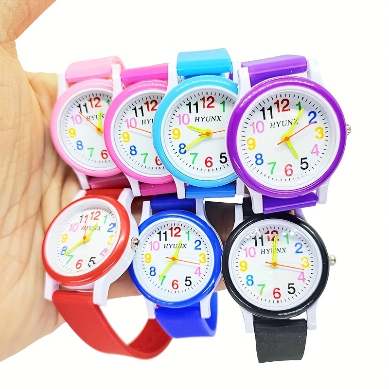 Reloj Colorido Silicona Correa Suave Niños Niñas Relojes - Temu