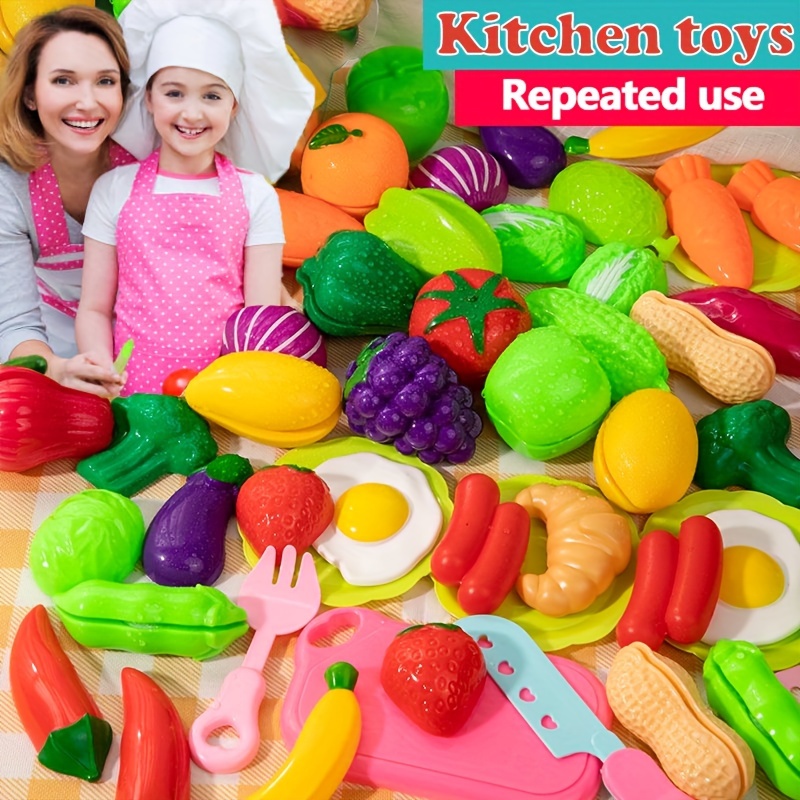 Juego de accesorios de cocina para niños, juegos de cocina para niños con  ollas y sartenes, utensilios de cocina, juguetes de cocina para niños