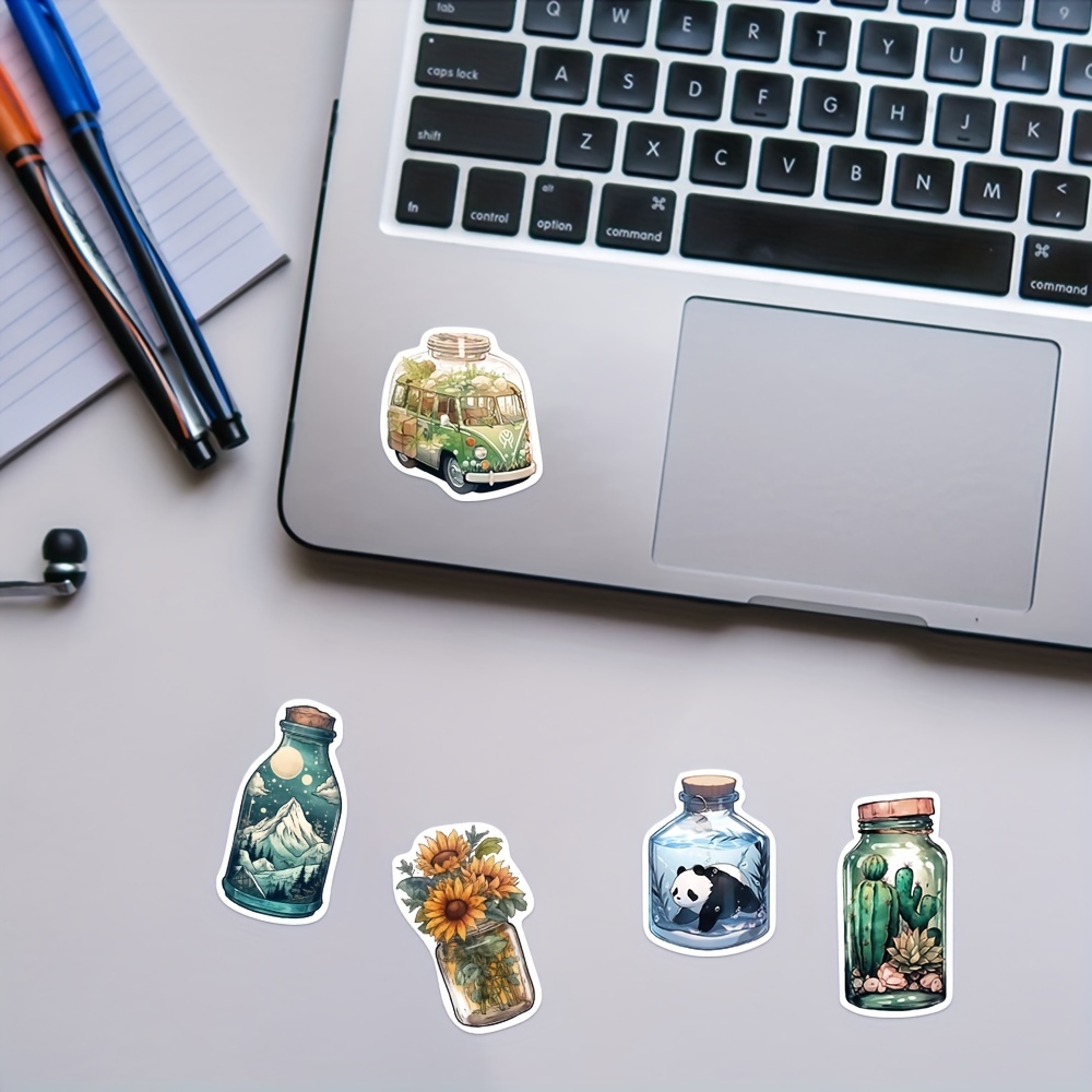 Bottle Stickers With Cute And Dreamy Cartoon Animals Flowers - Temu