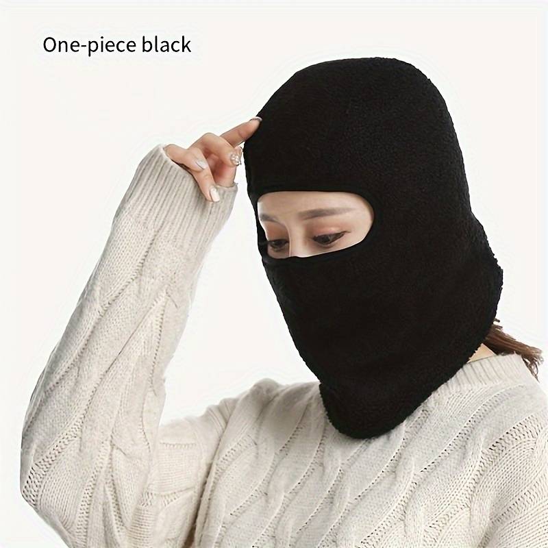 LERTREE 2 Pcs Fleece Ski Mask Winter Warm Thermal Balaclava For Men Women Windproof Face Cover (AU, Alpha, Medium, Large, Black Dark Gray