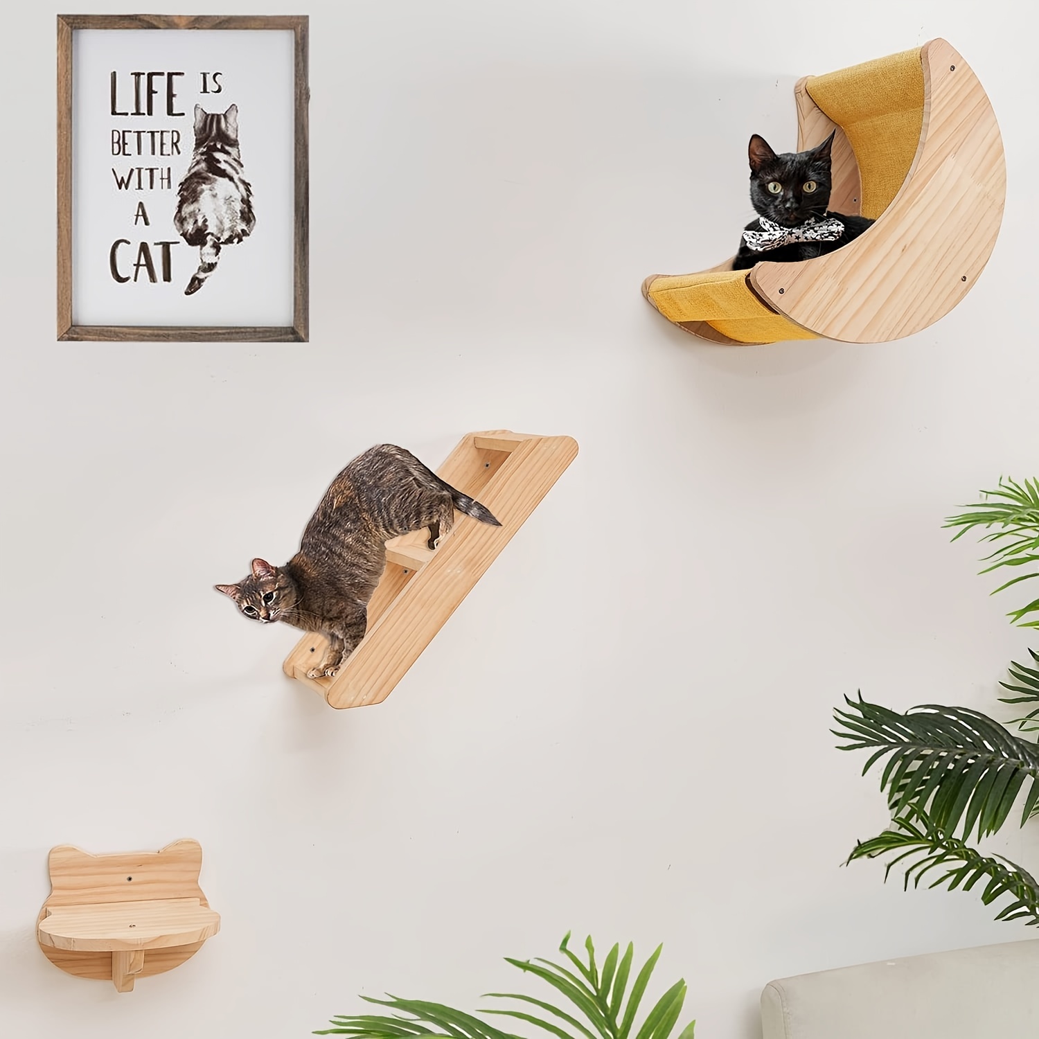 Escaleras de madera para gatos, muebles para gatos, puente para gatos, cama para  gatos de madera, muebles para mascotas. -  México
