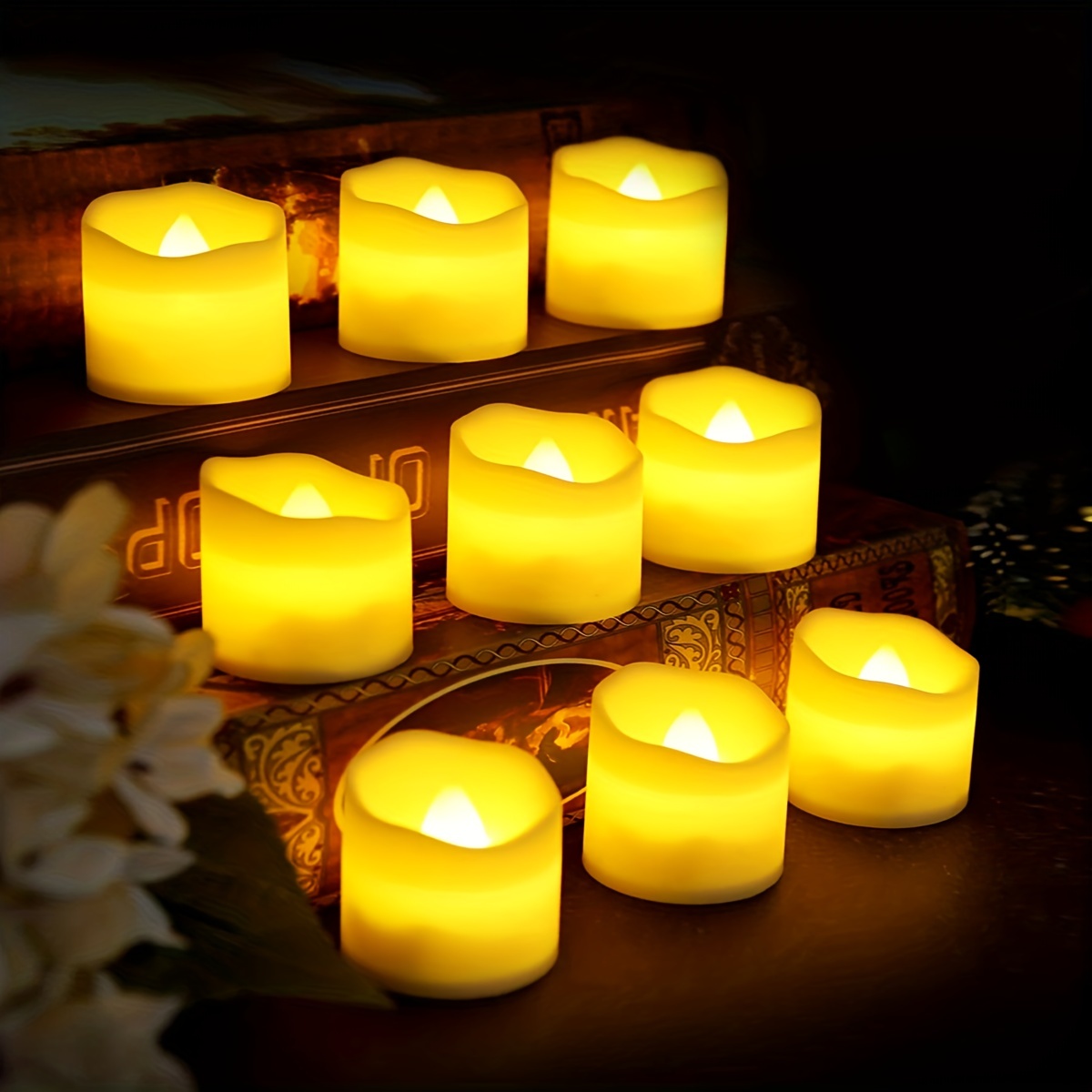 1 bougies votives sans flamme scintillantes fausse bougie - Temu