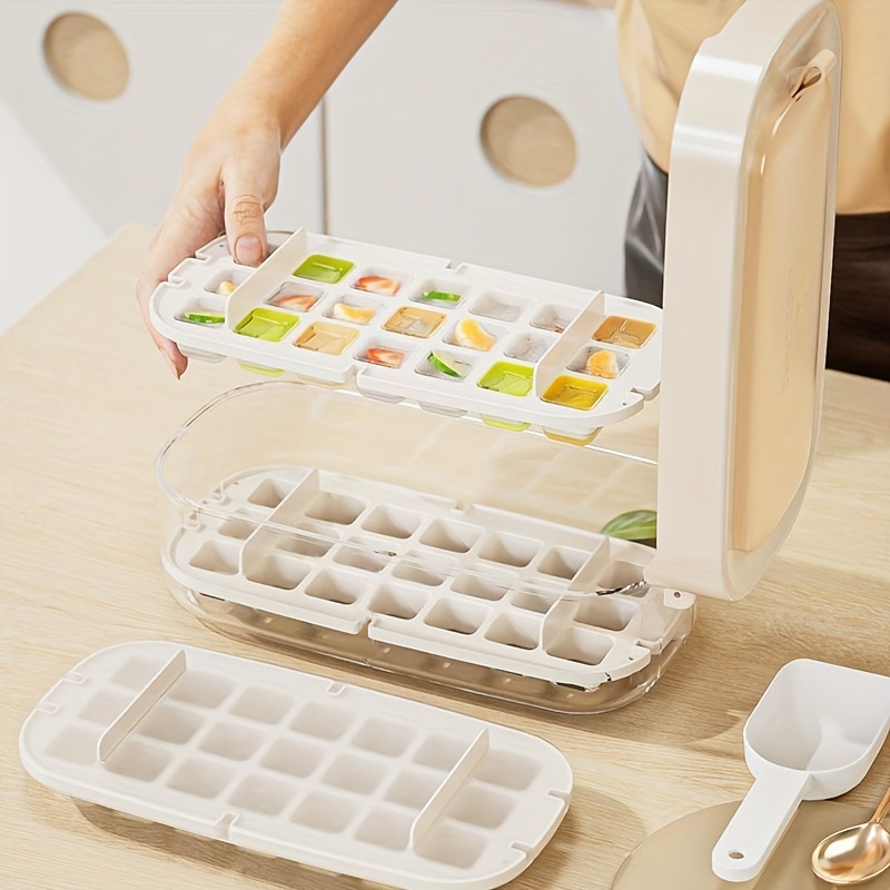 Layers Ice Cube Trays With Container And Ice Scoop 104 - Temu