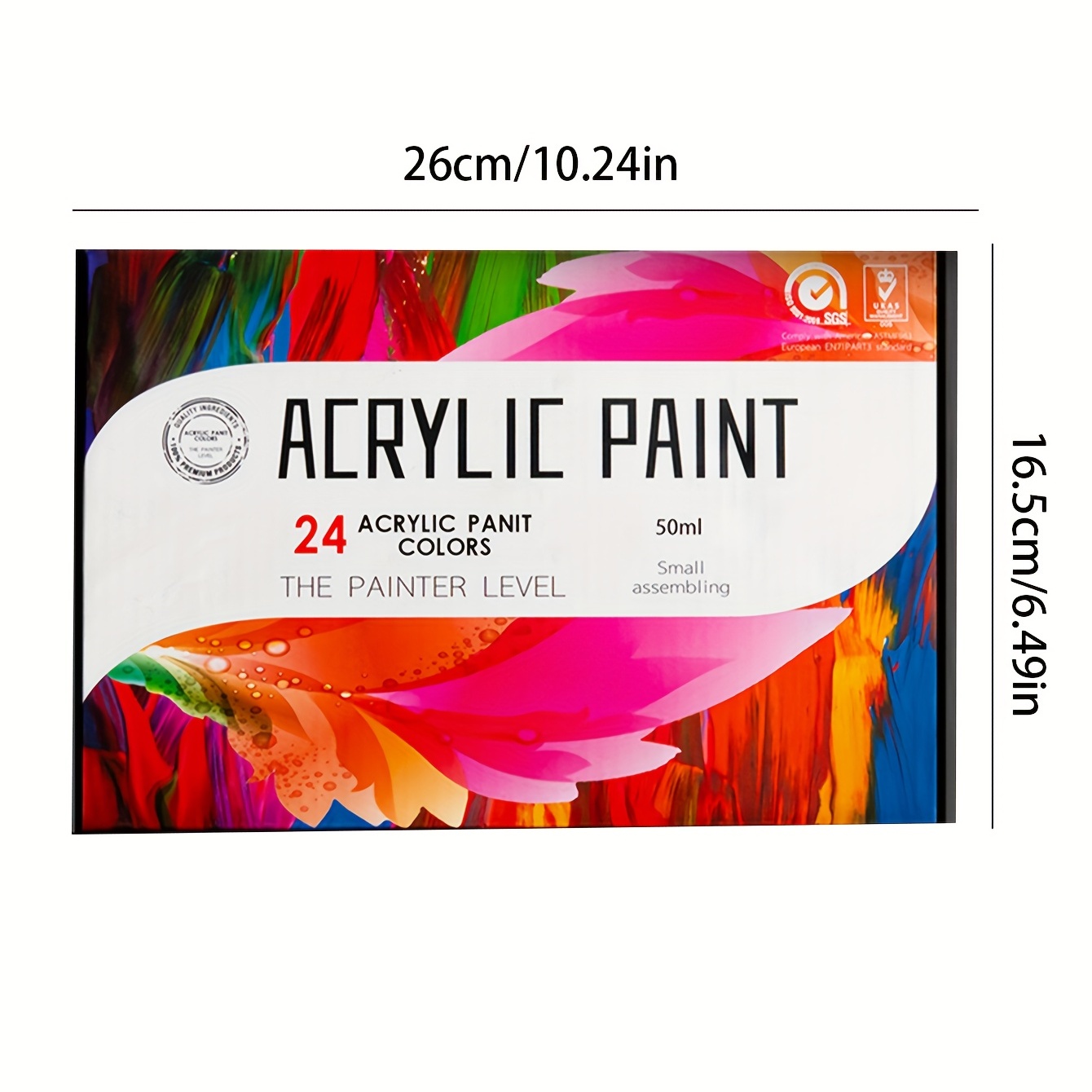 24 Colors Professional Acrylic Paints Set DIY Hand Painted Art Painting  Textile Paint Brightly Colored Acrylic Paint Art Supplies
