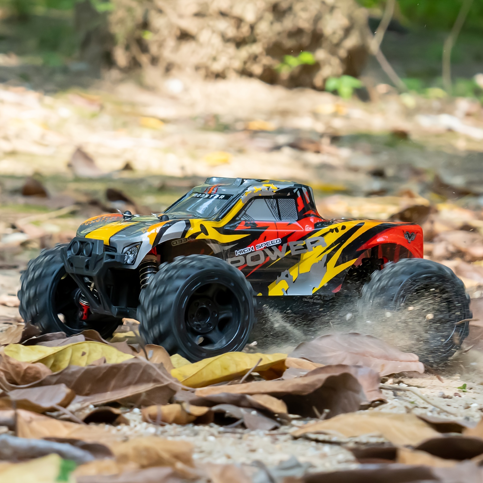 Uzaktan Kumandalı Araba,1:16 Tam Ölçekli 50Km/s Yüksek Hızlı 4WD Yükseltilmiş Fırça Motoru Drift Off-Road Kamyonu,Tüm   Canavarı RC Araba ayrıntılar 2