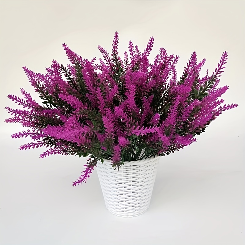 Artificial Lavender Flowers Plastic Plants Fake Simulation - Temu