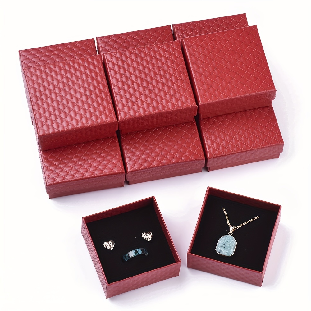 Square Cardboard Bowknot Jewelry Boxes For Ring Earring - Temu