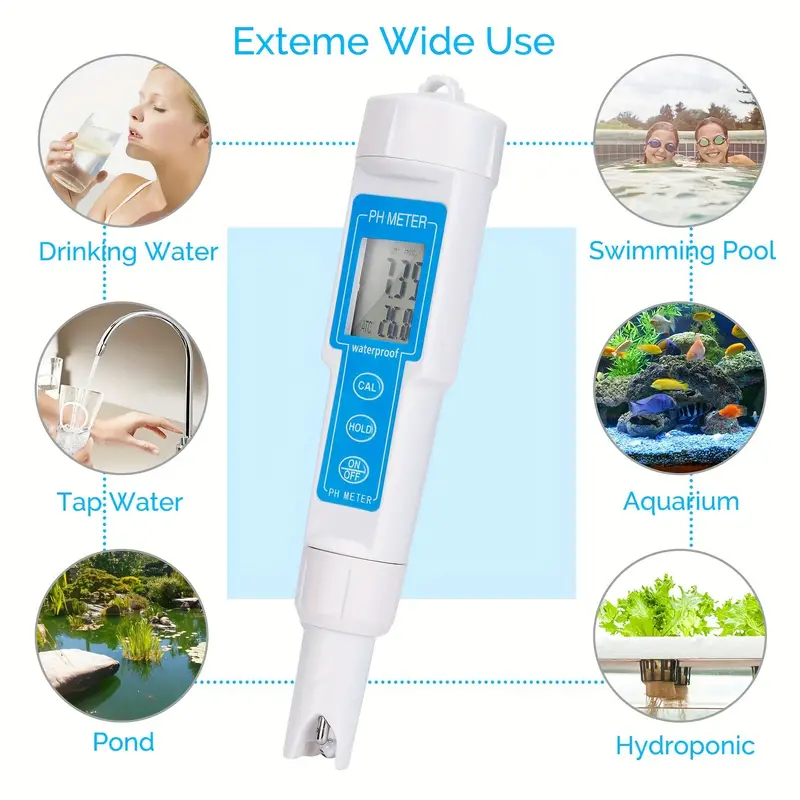 Ph Meter For Water Hydroponics high Accuracy Pocket Size Ph - Temu