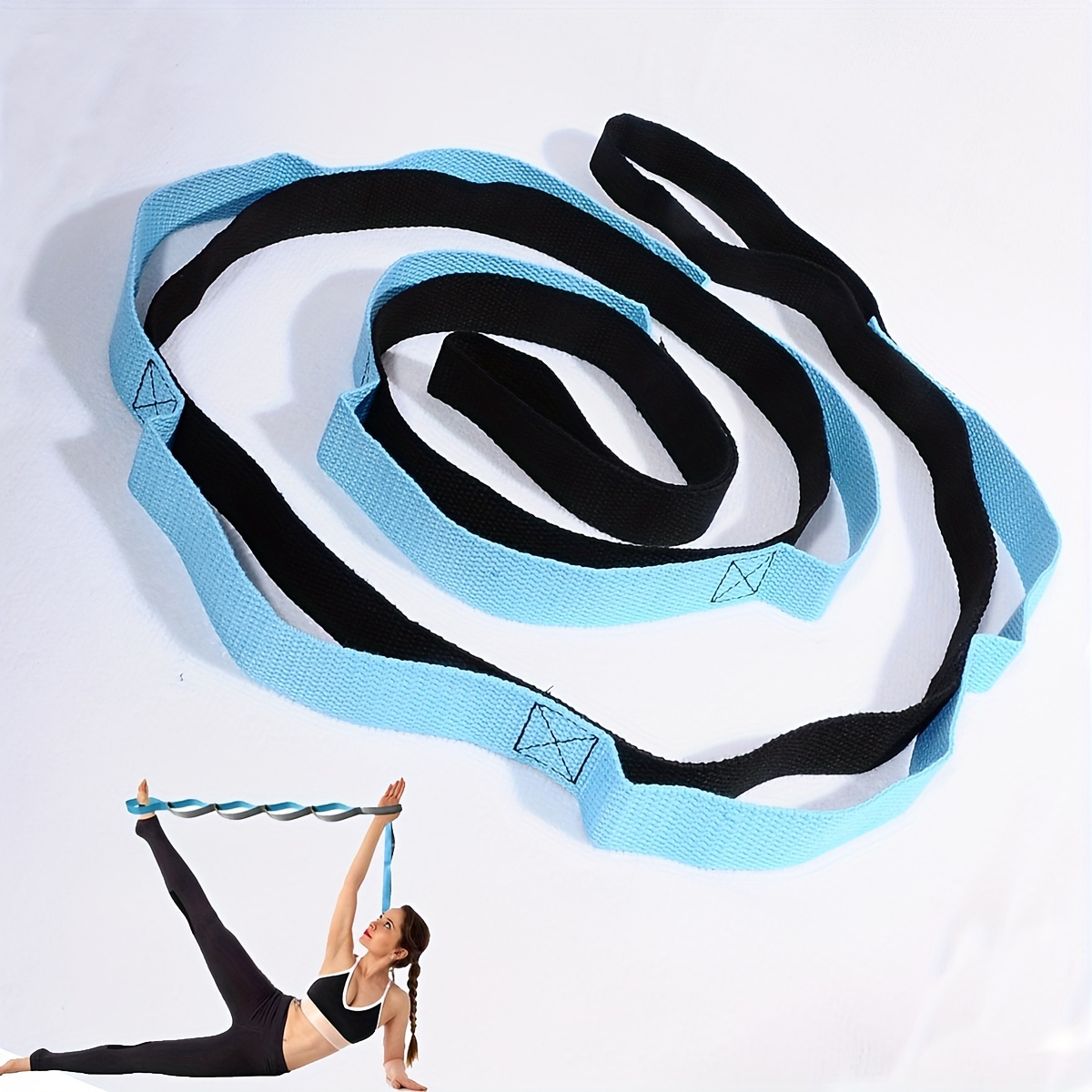 Yoga Strap Stretching Strap Loops For Flexibility Multi-loop