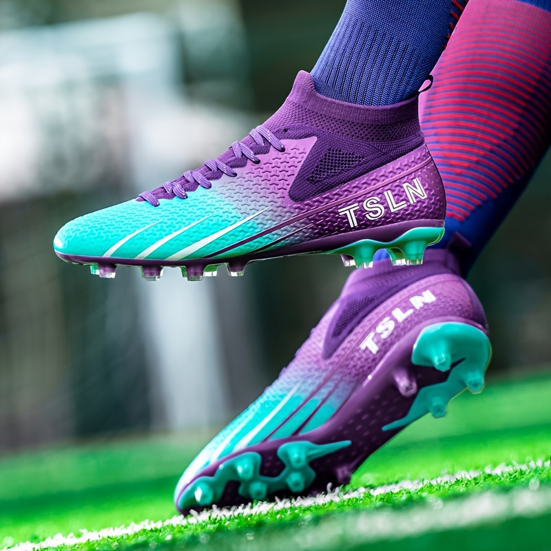 Purple football hot sale cleats mens