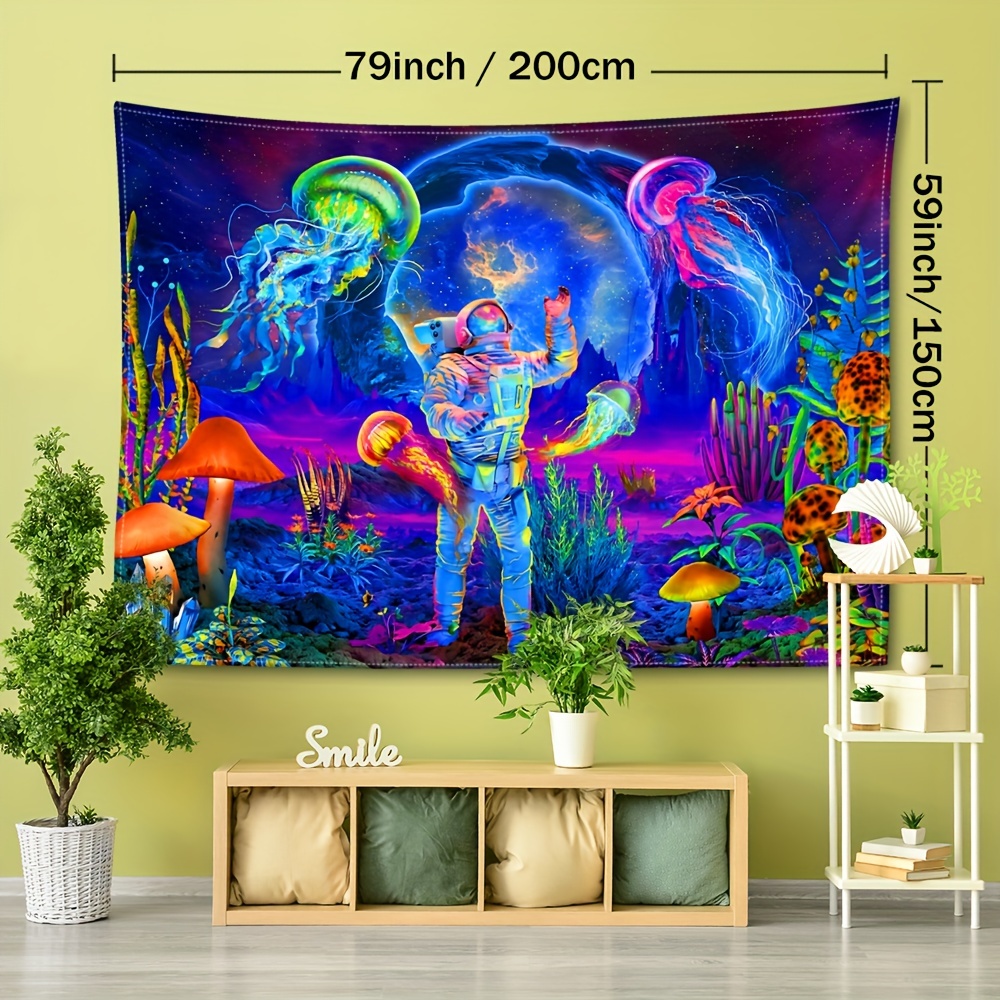Mushroom Forest Astronaut Tapestry Wall Hanging Bohemian Witchcraft  Mysterious Tapestry For Dormitory Living Room Home Decoration With  Installation Kit - Temu