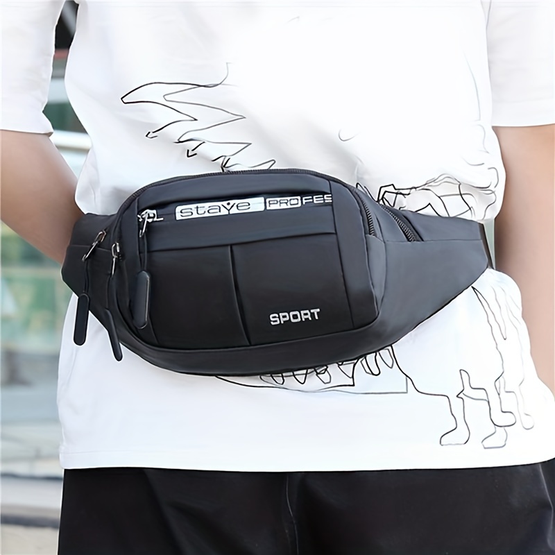 Men Fanny Pack Teenager Outdoor Sports Running Cycling Waist Bag Pack Male  Fashion Shoulder Belt Bag Travel Phone Pouch Bags