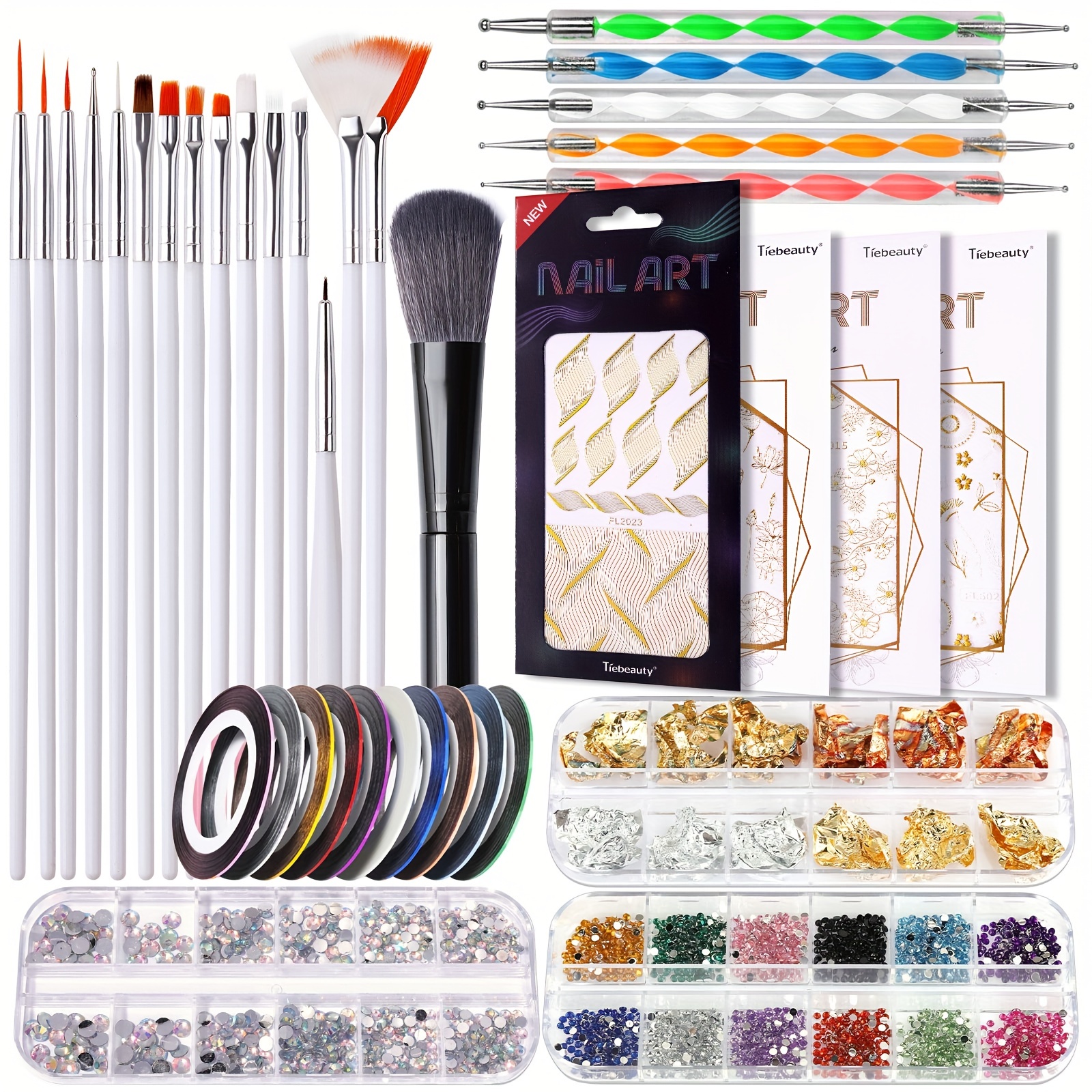 Nail Rhinestones Nail Art Brush Kit