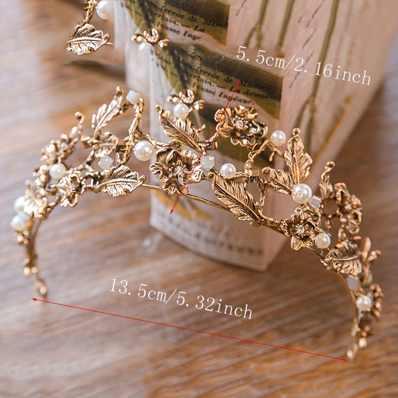 Midnight Blossom Tiara Crown in Gold with Black Gems – The Bullish Store