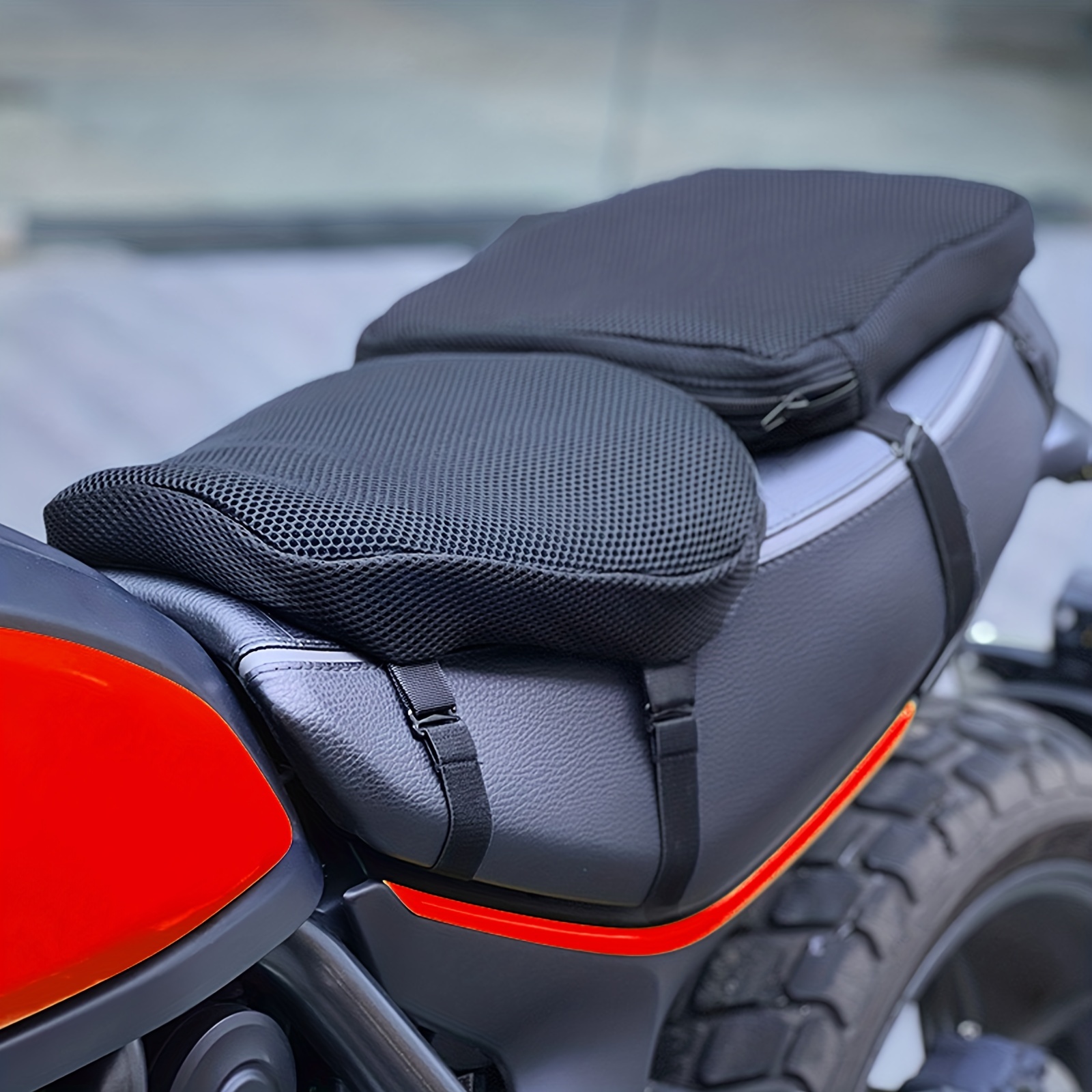 Universaler Motorrad-Gel-Sitzkissen Vorder-/Rücksitz 3D-Waben