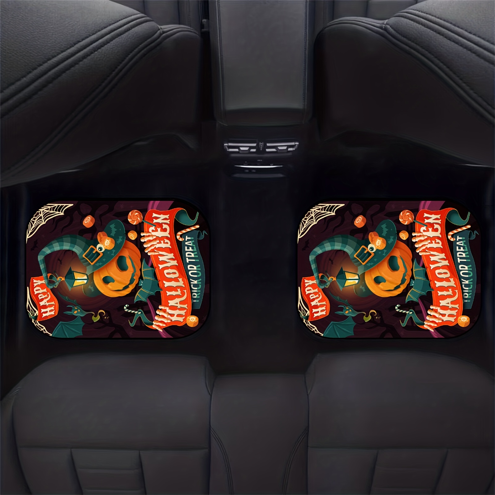 4-Piece Set Of Universal Car Floor Mats With Halloween Pattern, Universal  Front And Rear Floor Mats, Car Interior Accessories
