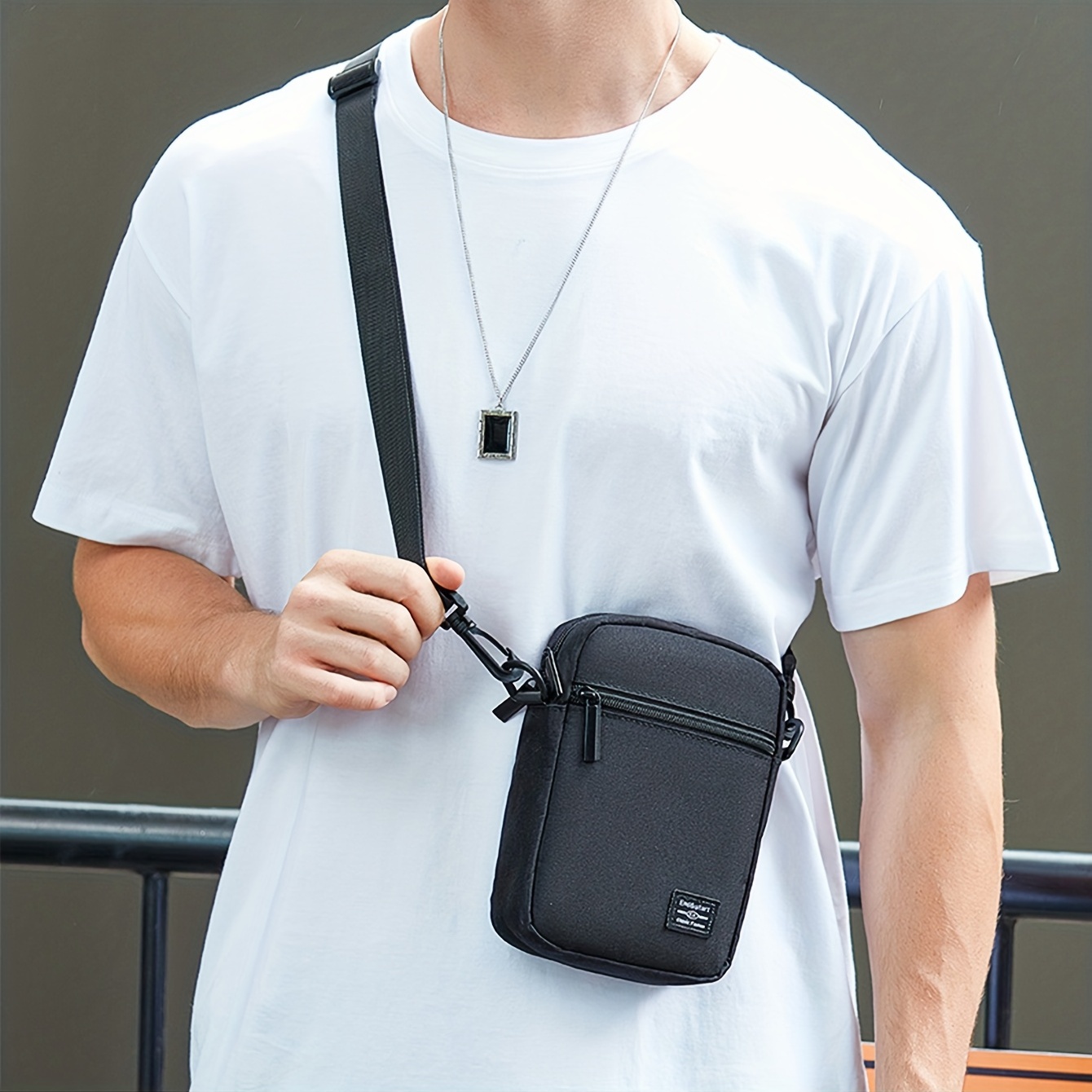 Men's Lightweight Crossbody Bag, Mini Shoulder Bag, Mobile Phone