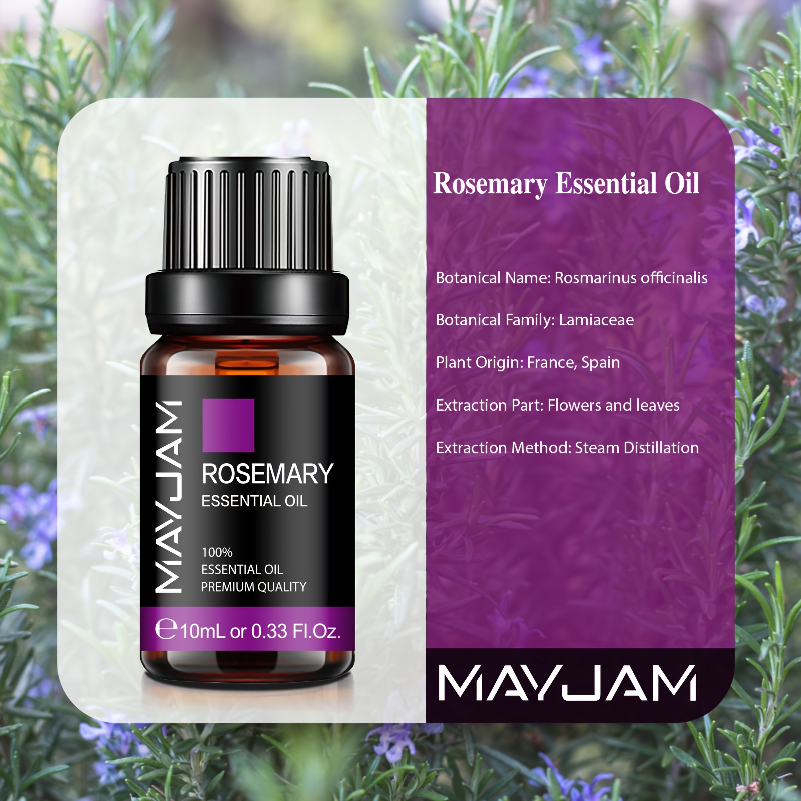 Mayjam Rosemary Essential Oils /0.33fl.oz, Pure Natural Essential Oils For  Aromatherapy Humidifier Air Diffuser Candle Making - Temu Bahrain