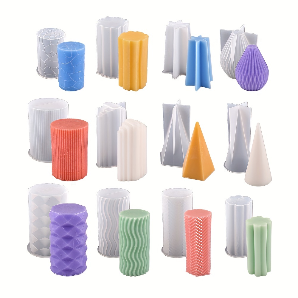 Silicone Candle Molds Epoxy Casting Moulds Large Cylinder Wax