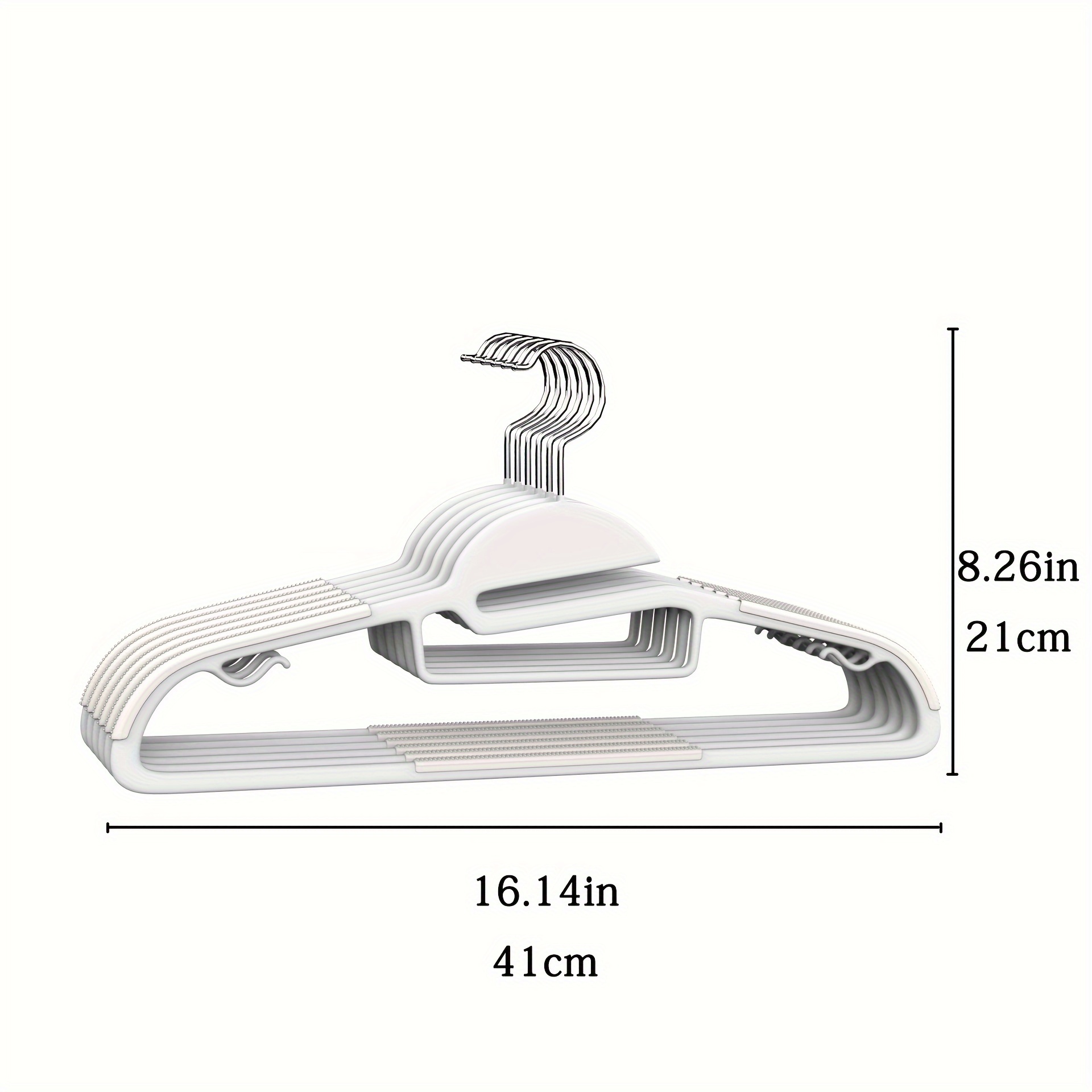 Heavy Duty Plastic Hangers Non slip Design Swivel Hook Space