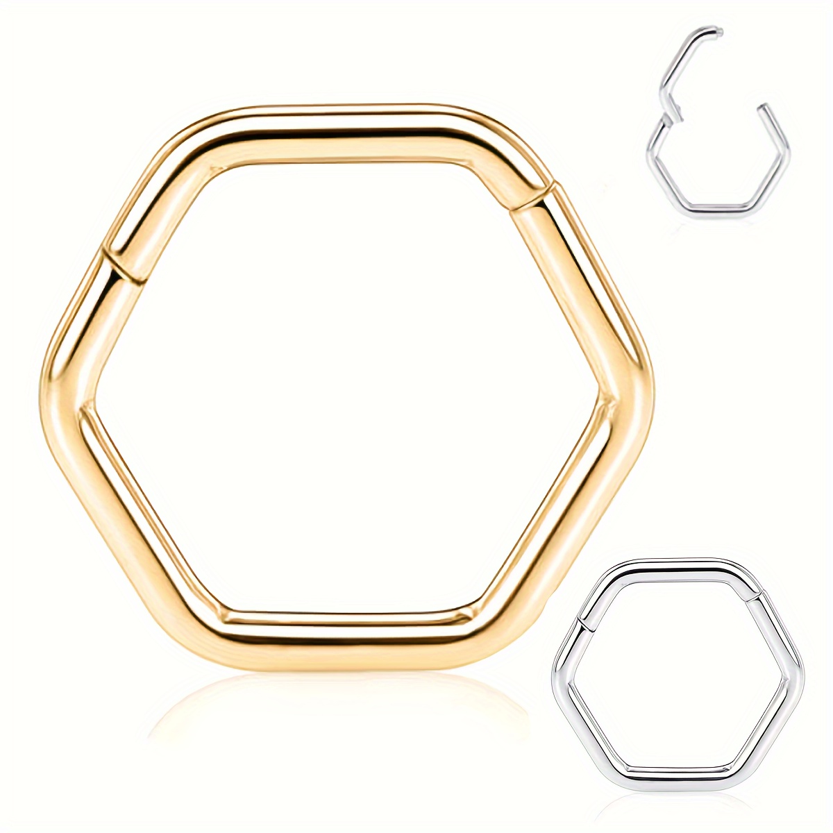 Hexagon on sale septum ring