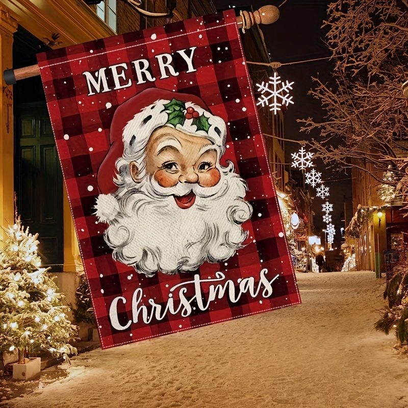 Merry Christmas Porch Sign Buffalo Check Plaid Christmas - Temu