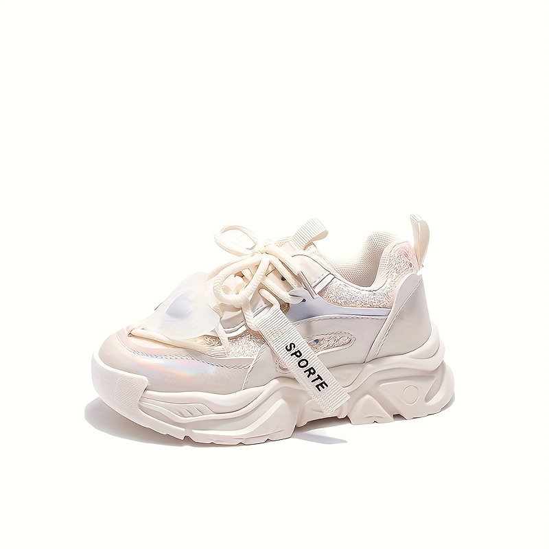 Girl's Trendy Chunky Shoes Comfy Non Slip Low Top Sneakers - Temu United  Arab Emirates