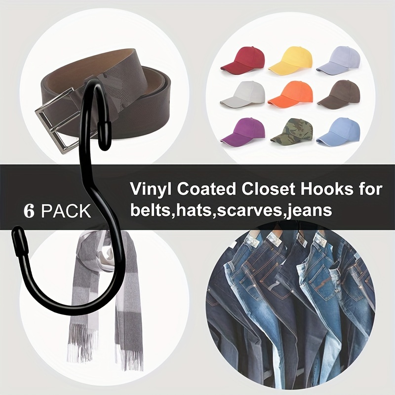 10 Pack Purse Hanger for Closet, S Hooks Twist Design Bag Hanger , Large  Size Closet Rod Hooks for Hanging Purses, Belts,Handbags, Scarves,  Hats,Clothes, Pans a…