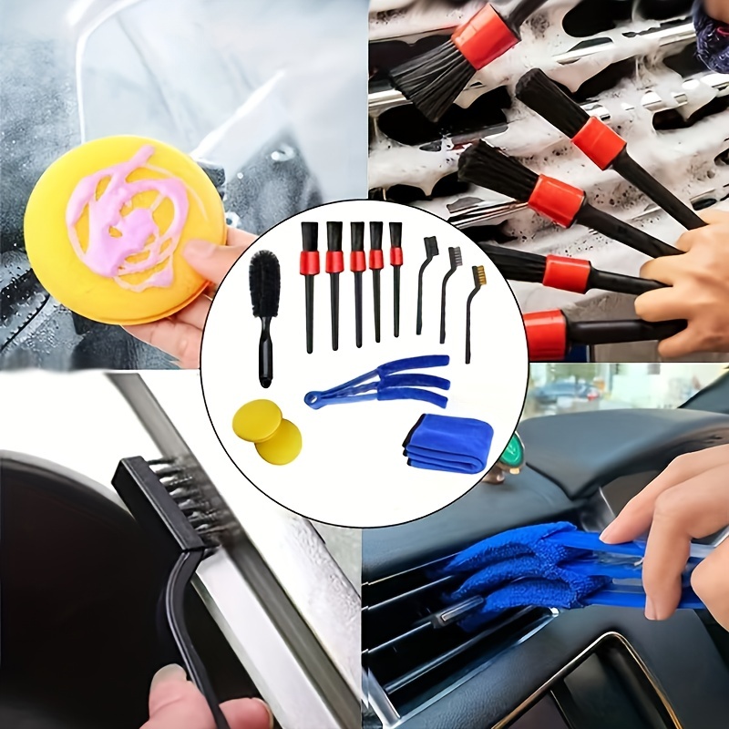 Car Cleaning Brush Set, 14 PCS Car Detail Cleaning Brushes, for