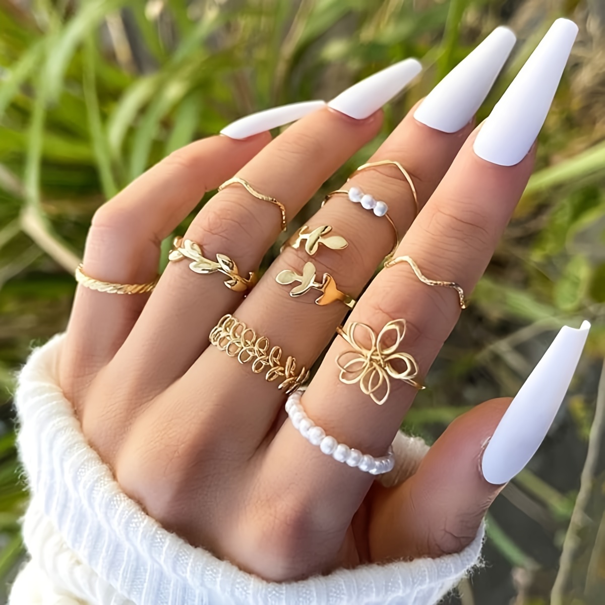 Charming treasures 5pcs Golden Rings For Women Fashion Irregular Finger  Thin Rings Knuckle Jewelry Alloy Ring Set Price in India - Buy Charming  treasures 5pcs Golden Rings For Women Fashion Irregular Finger