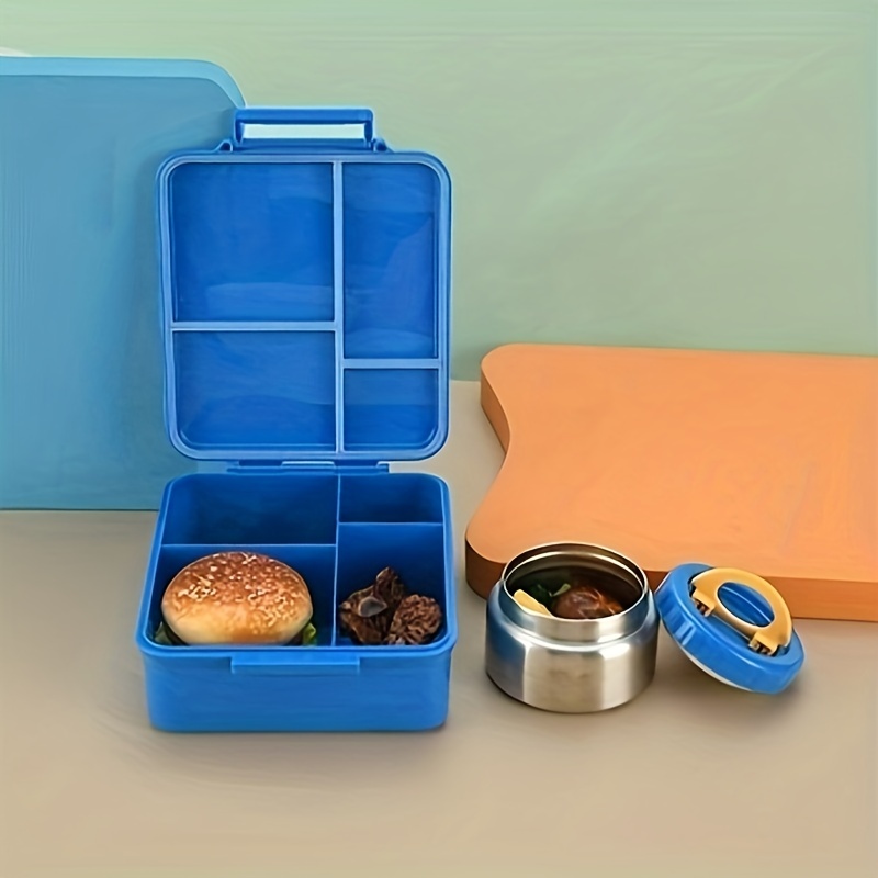 OMIE Insulated Bento kids Lunch Box With Leak Proof Thermos Blue