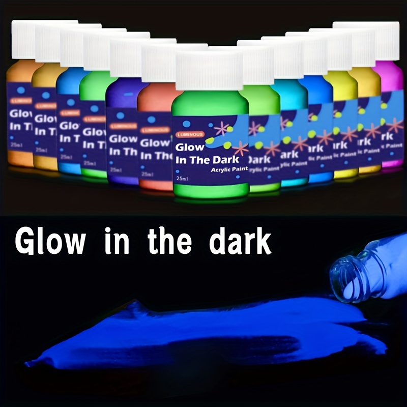 Glow in the Dark Pigment Powder Resin Coating 4 ounce bags- choose from 4  colors