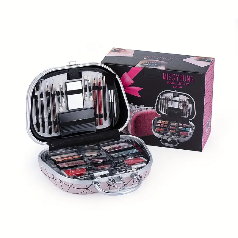 all in one cosmetics set box includes lip gloss mascara blush eyeshadow eyeliner and makeup brush perfect gift for beauty lovers details 2