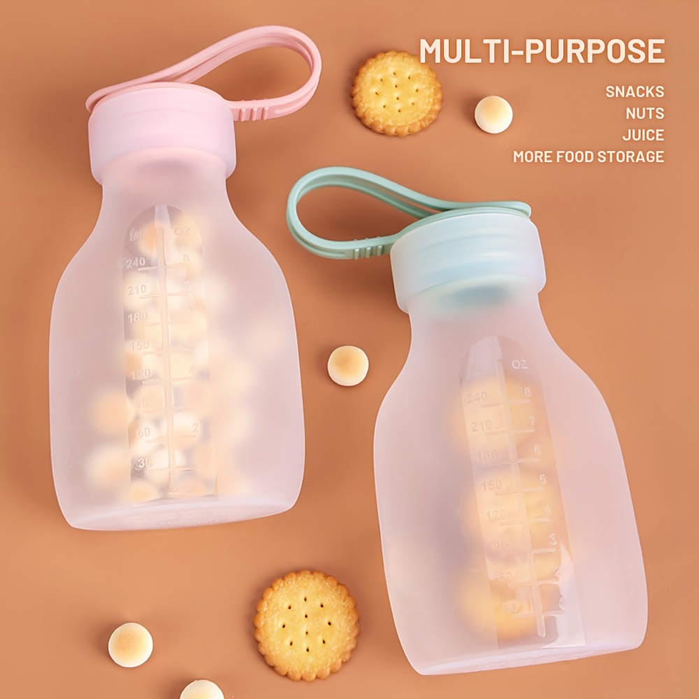 Sacs de rangement de lait maternel en silicone réutilisables