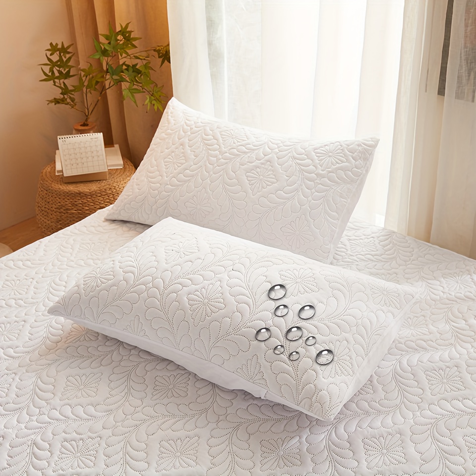 Protector de colchón grueso impermeable, sábanas ajustables