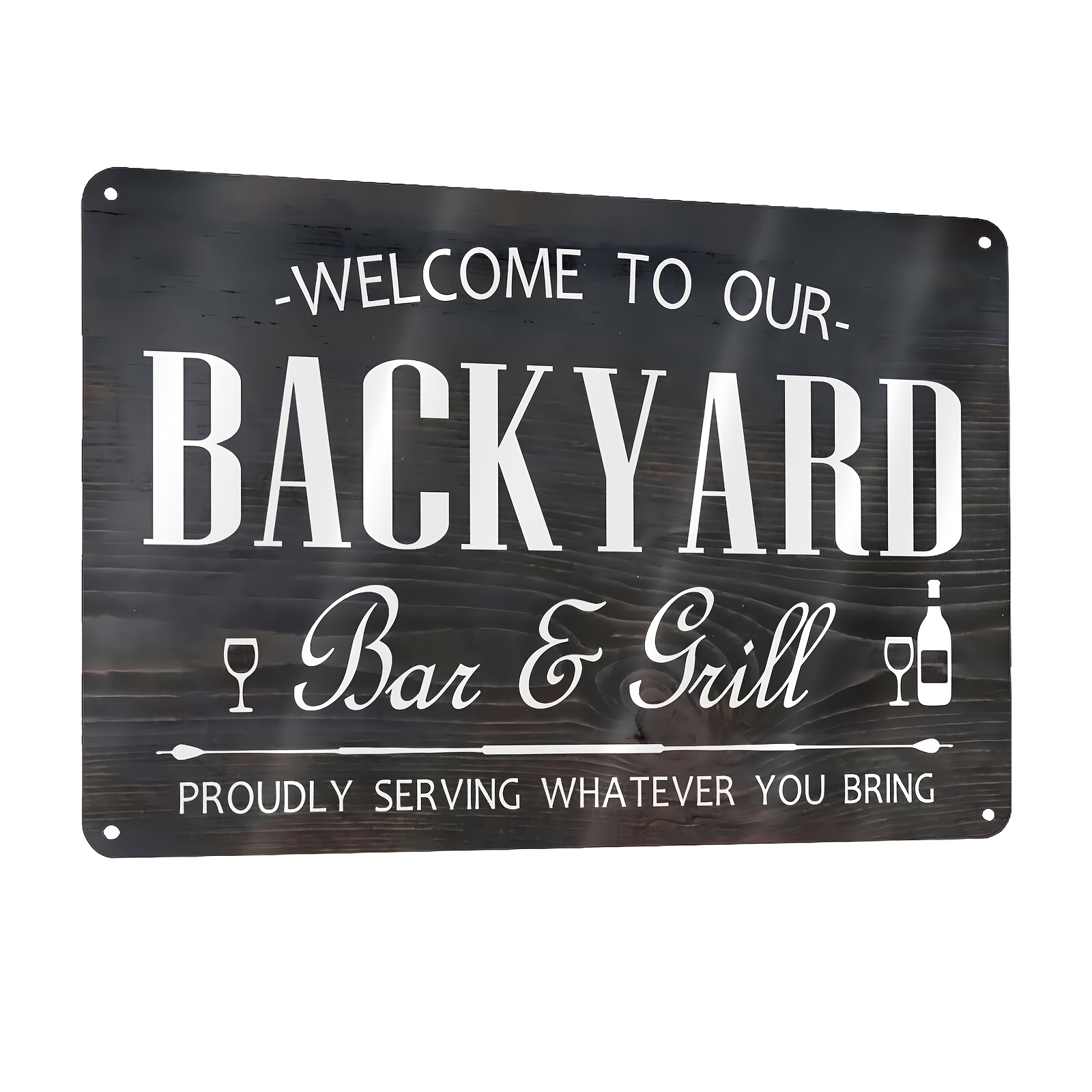 1pc Metal Aluminum Sign, Vintage Metal Sign For Backyard Bar BBQ Pub Balcony Yard Wall Art Decor, 12*8 Inch