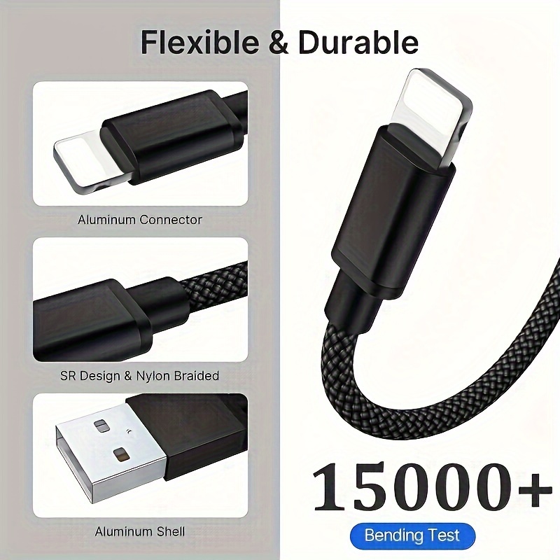20W MAX Câble De Charge Rapide Chargeur Pour Câble Pour IPhone 14 13 12 11  Pro Max Mini X XR XS 8 7 6 6s 5 5s Cordon De Charge IPad - Temu France