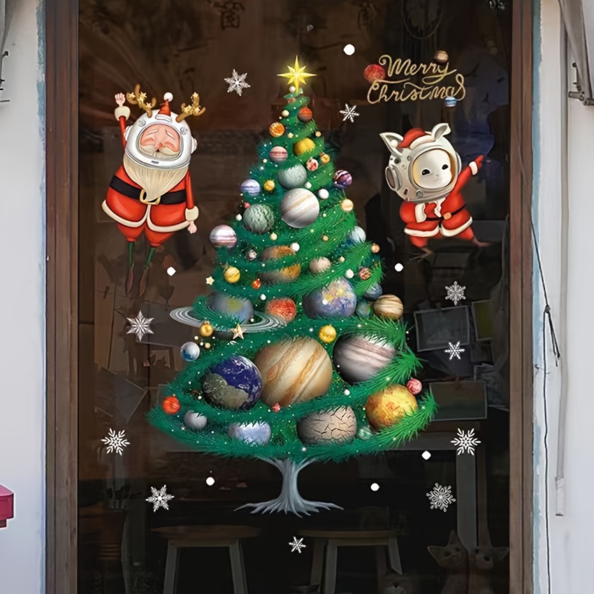 Christmas Decoration Window Stickers Cartoon Stickers - Temu