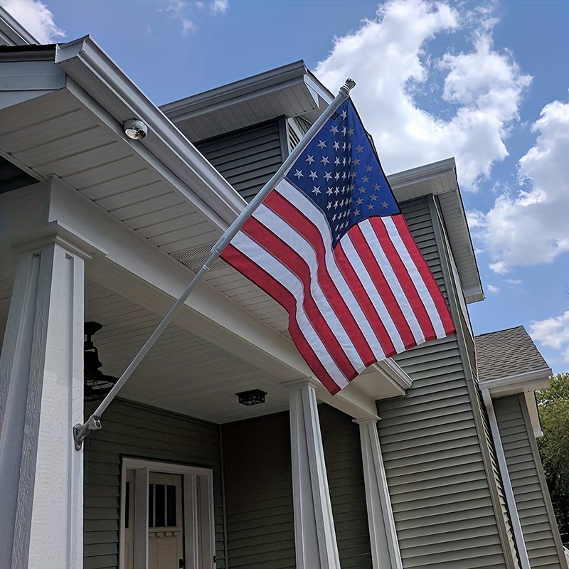 show your patriotism with this heavy duty fade proof 3x5ft american flag double sided embroidered stars double stitched edges with brass grommets