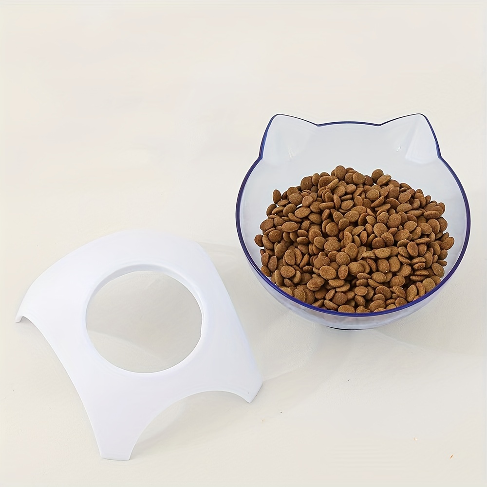 1pc Elevated Pet Food Bowl With Stand, Raised Cat Inclined Feeder Bowl For  Food And Water, Cat Bowl Feeder For Neck Protection