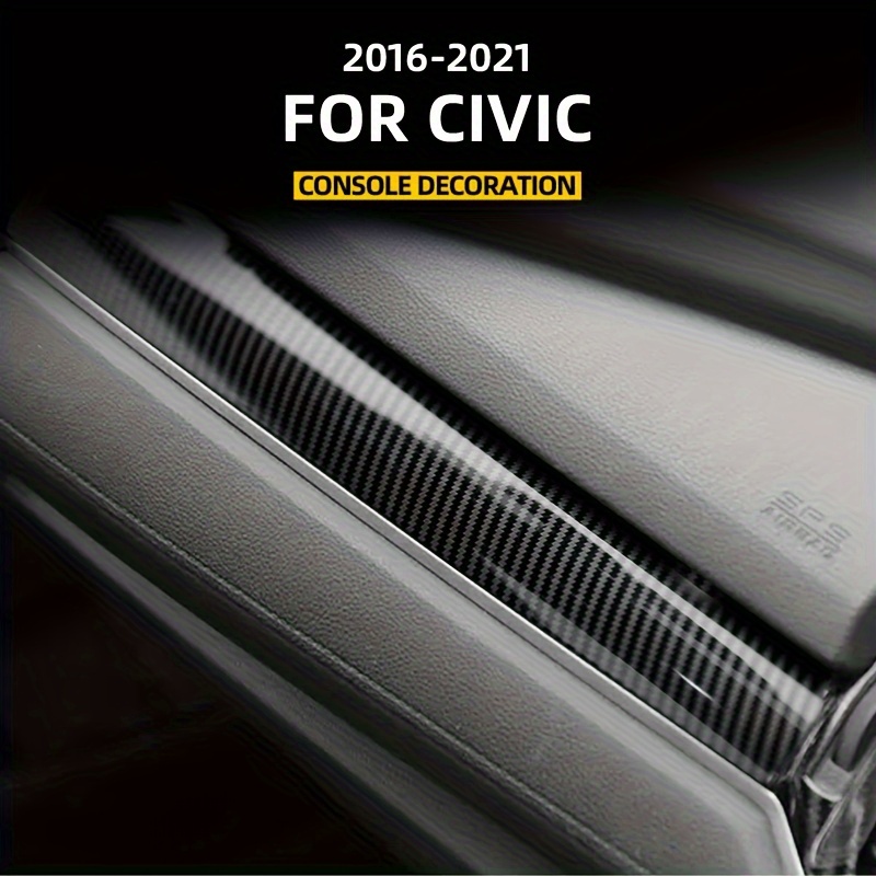 Ten Generation Civic 2016 2022 Interior Central Control Panel Door Handle  Carbon Fiber Stickers Decals Car Styling Accessorie - Automotive - Temu
