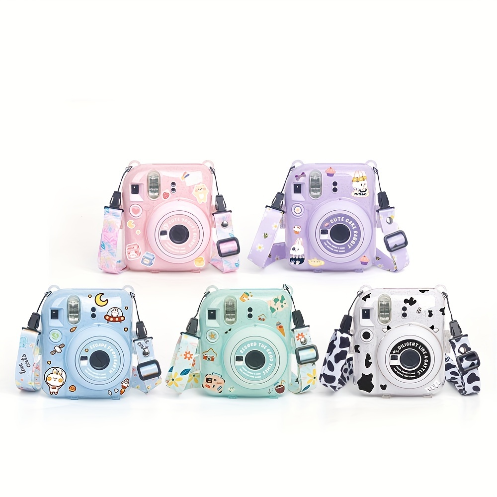 Compatible With Fuji Instax Mini 12 Polaroid Glitter Camera Case With  Adjustable Shoulder Strap. Carries Photos