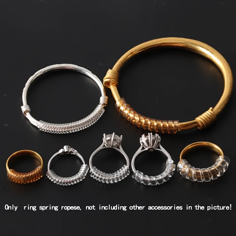 Invisible Ring Size Adjusting Rope 4 Different Sizes Elastic Ring Adjuster  For Loose Rings Fits Men Women Transparent Ring Gauge