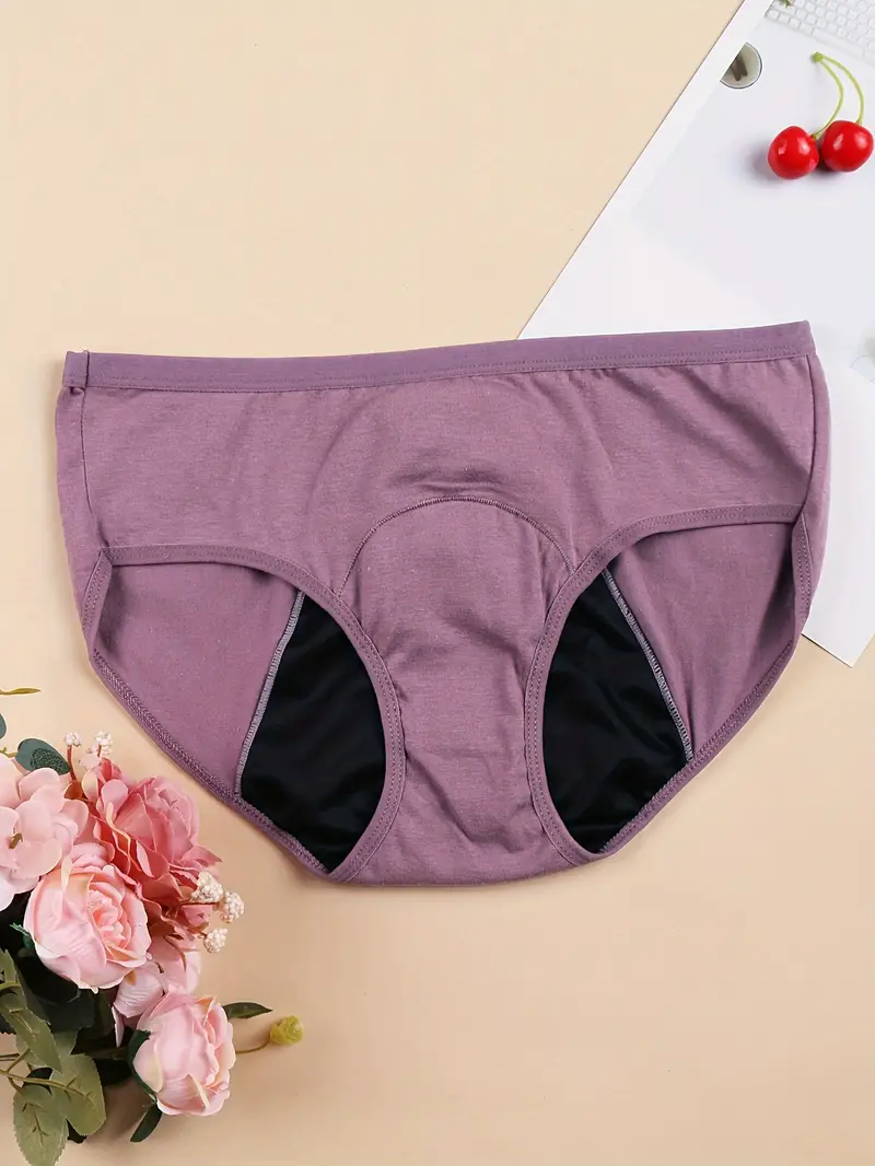 Plus Size Simple Panties Set Women's Plus Solid High Waisted - Temu