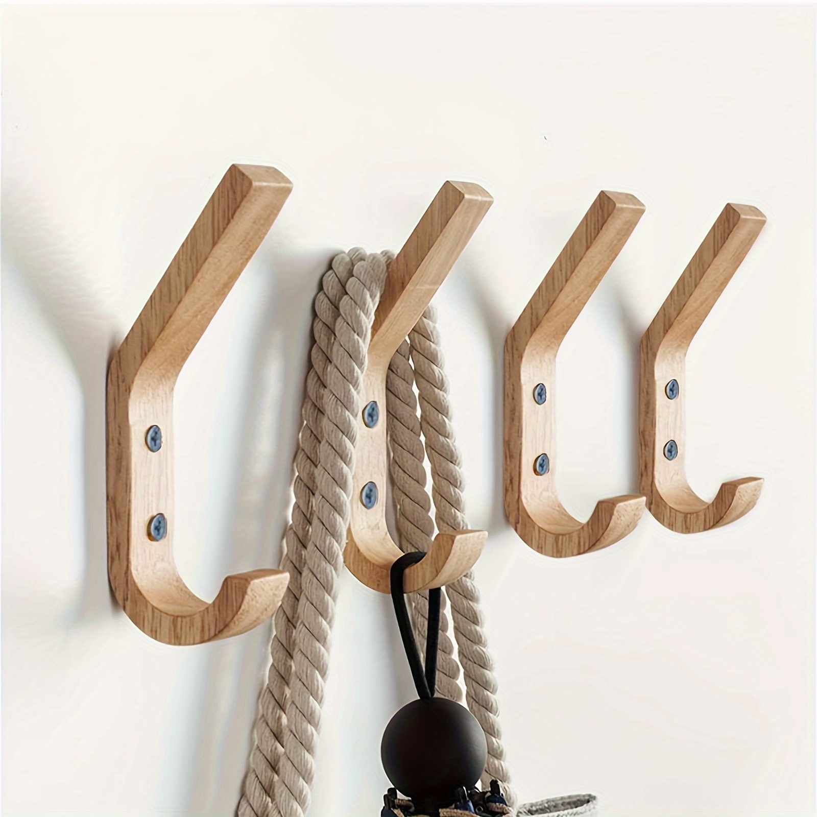 Wooden Perforated Wall Hooks Wall Mounted Wooden Hooks Coat - Temu Canada