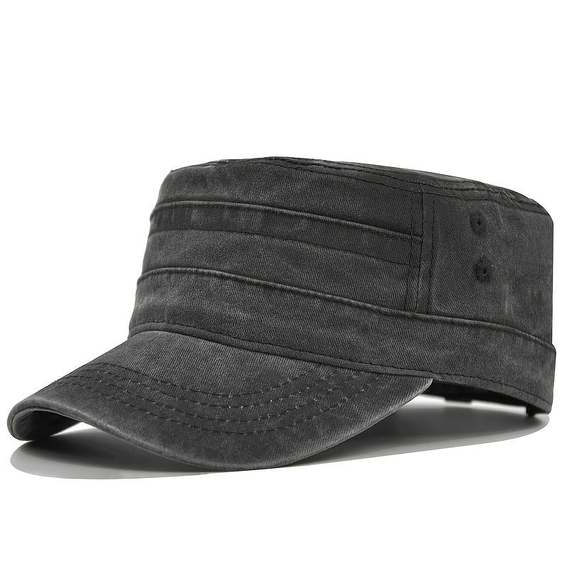 Casual Cotton Flat Top Hat Adjustable Fishing Hat Men - Temu