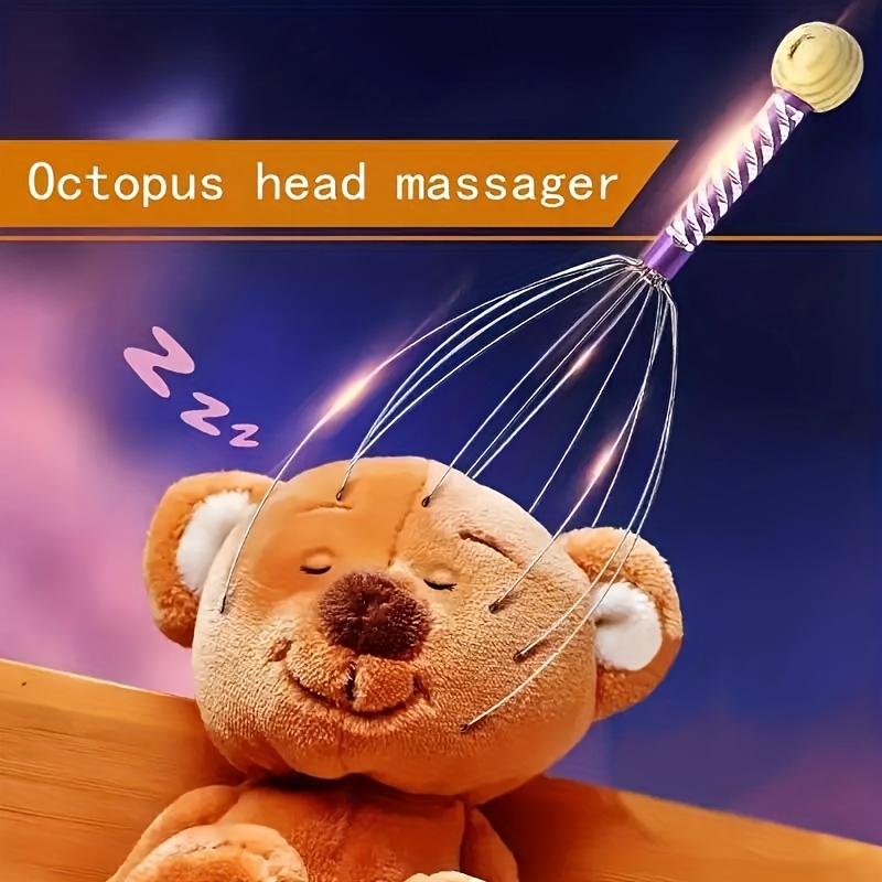 1 X Head Massager Scratcher Neck Massage Scalp Relax Calm Stress Relief  Octopus 