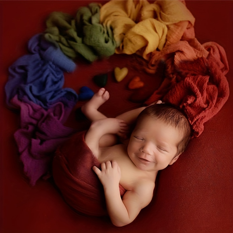 Iridescence Stretch Newborn Baby Wrap, Tie Dye Rainbow Design